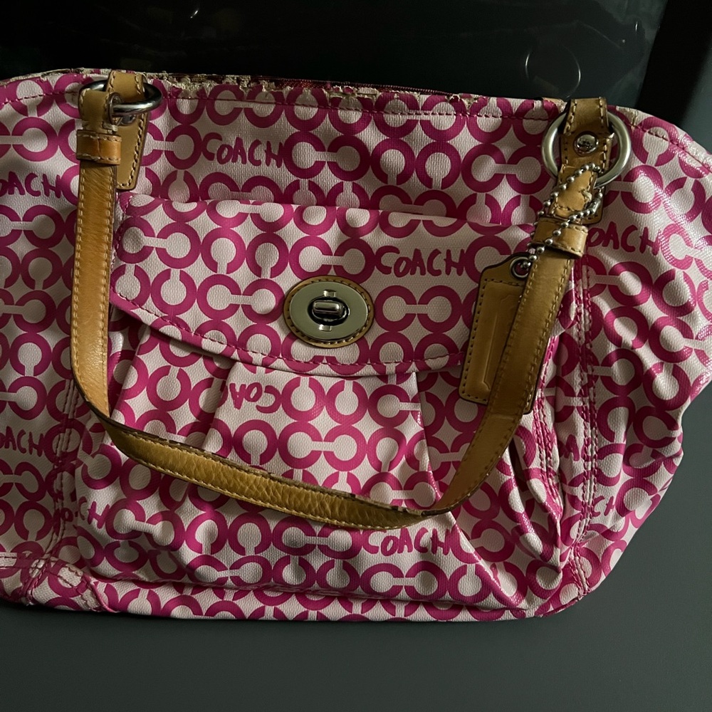 Pink coach purse
